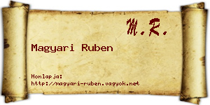 Magyari Ruben névjegykártya